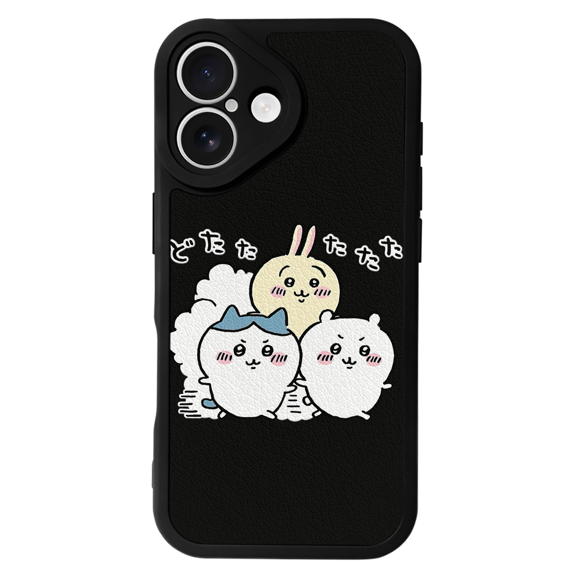 （画像用） ちいかわ ハチワレ Chii-kawa hachiware 【iPhone 16シリーズ対応】シリコンスマホケース（レザー調） 材質：シリコン
